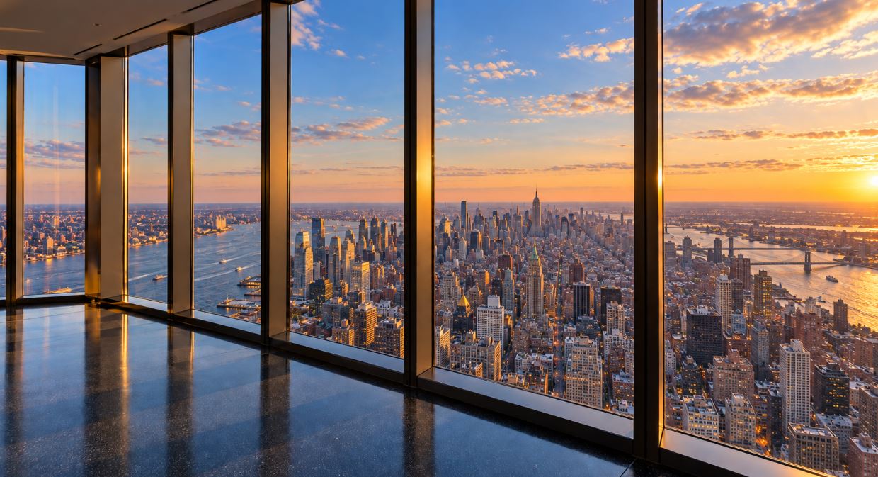 O que torna a vista da Freedom Tower tão emocionante?
